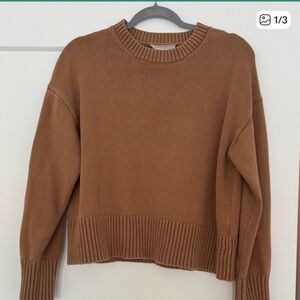 Everlane Camel Brown Organic Cotton Sweater